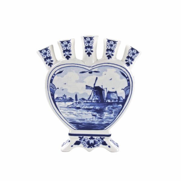 royal delft Tulpenvaas plat 5-tuit molen