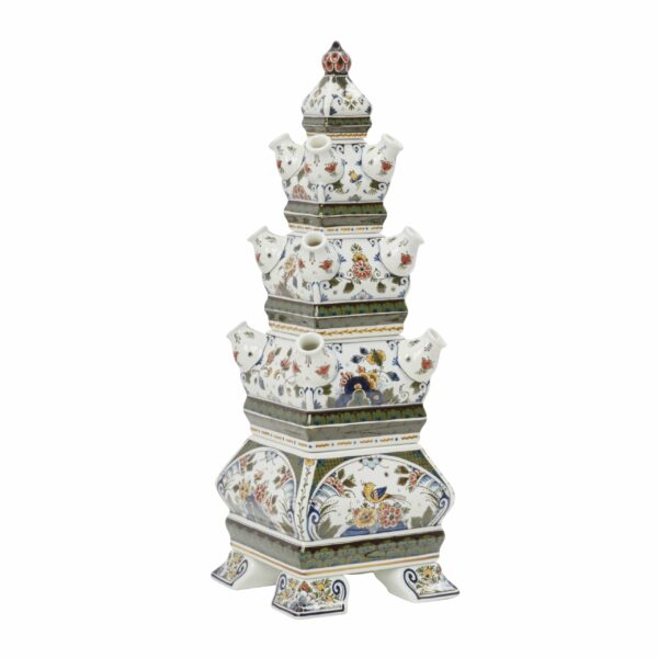 royal delft Tulpenvaas tafelstuk polychroom