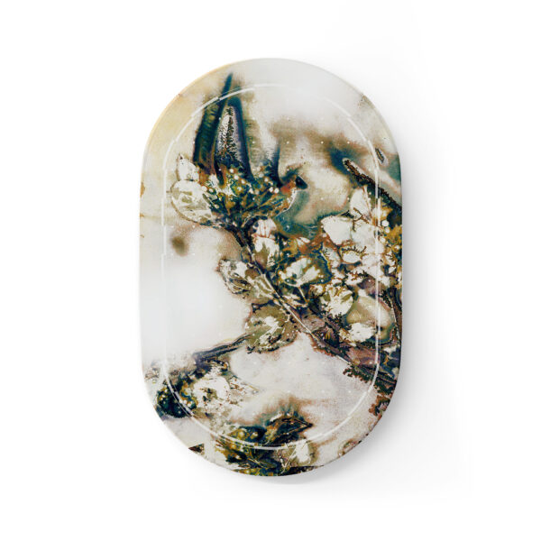 royal delft Wall Panel oval | Elderberry green I