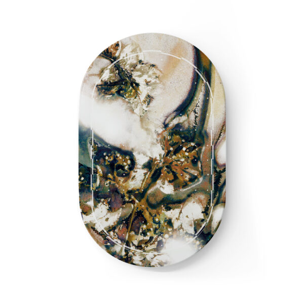 royal delft Wall Panel oval | Elderberry green II