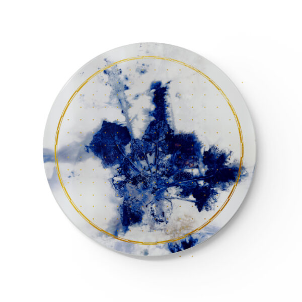 royal delft Wall Panel round | Coralbell gold