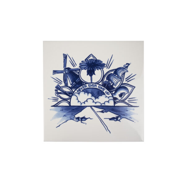 royal delft Tegel Never Ever Give Up | Hersenstichting