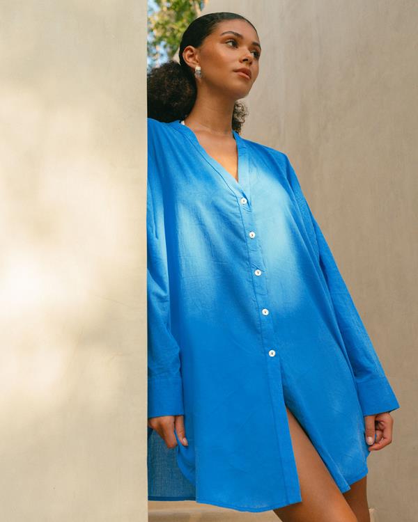 sam friday Beach Shirt Azure