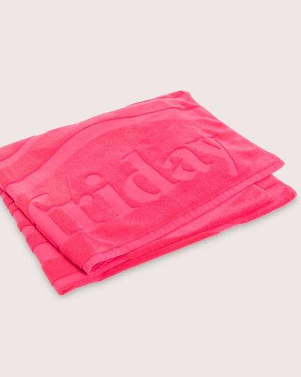 sam friday Beach Towel Pink
