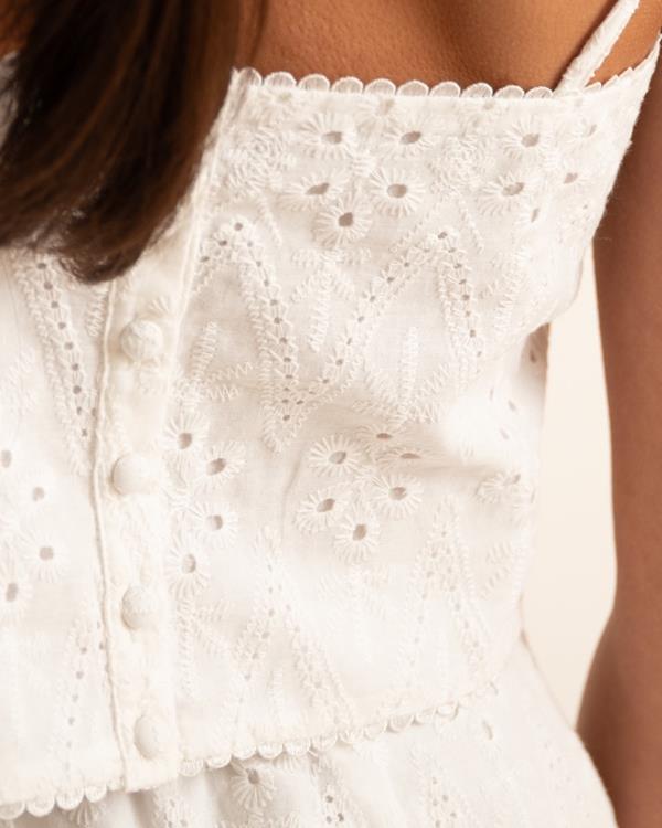 Sam Friday Broderie Cami Offwhite