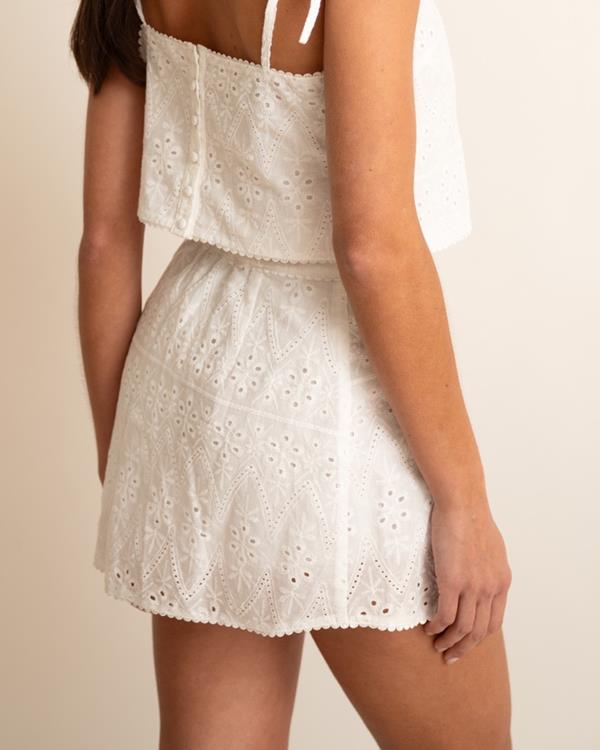 Sam Friday Broderie Skort Offwhite