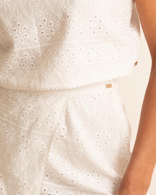 Sam Friday Broderie Skort Offwhite