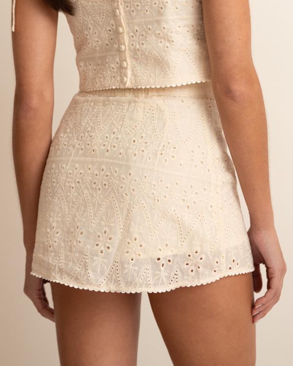 Sam Friday Broderie Skort Sand