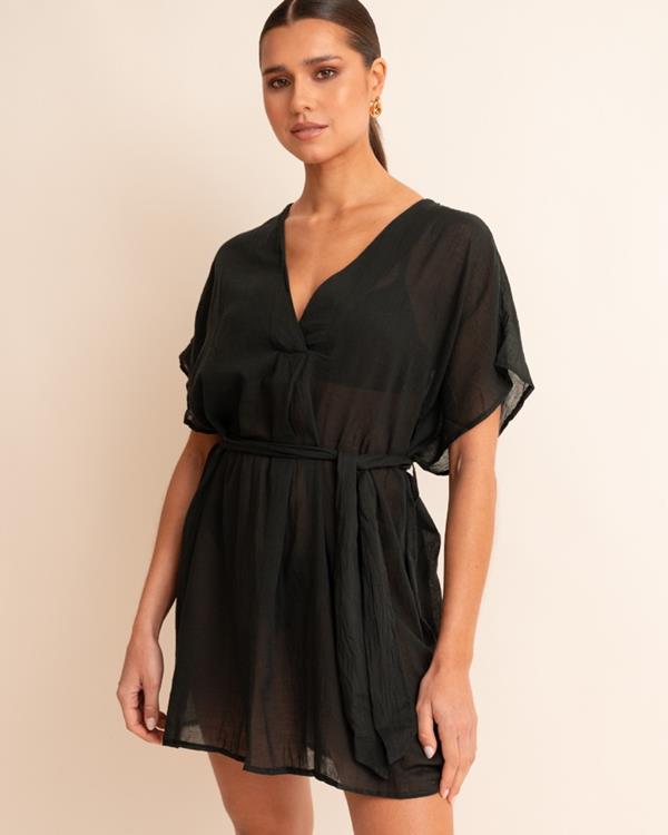 sam friday Kaftan Dress Black
