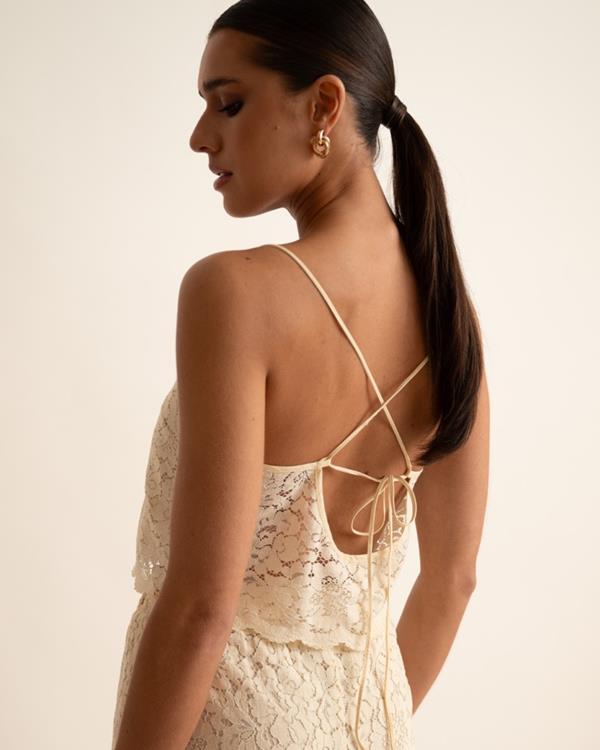 sam friday Lace Cami Sand