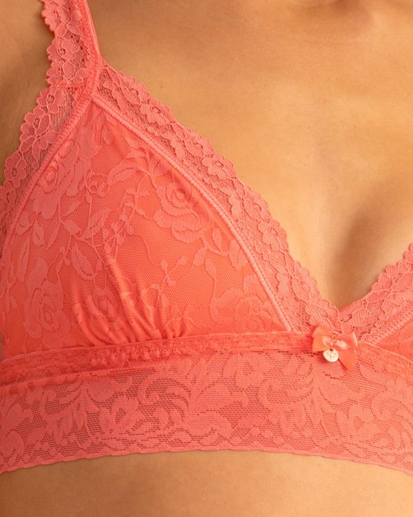 Sam Friday Lacey Bralette Coral