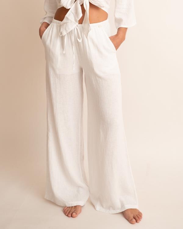 sam friday Linen Pants Offwhite