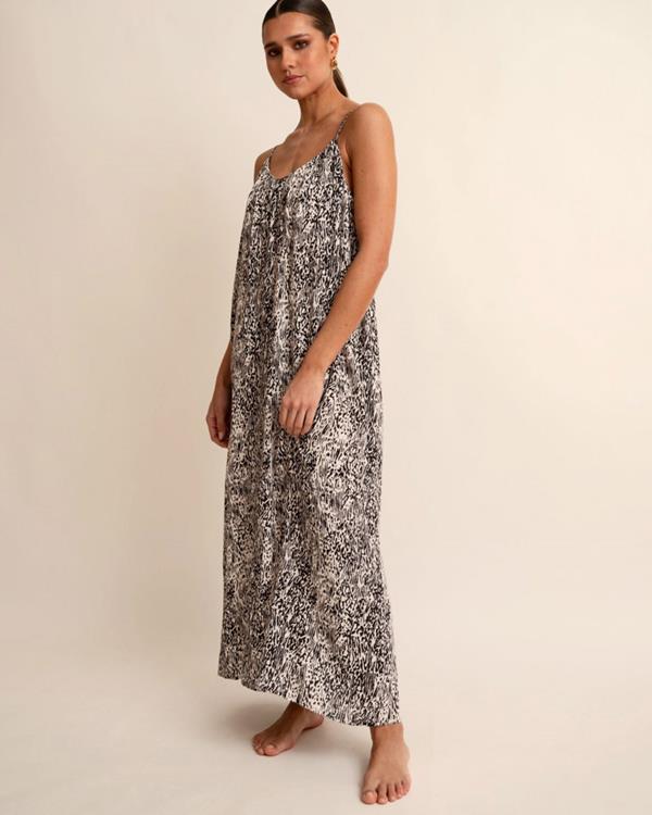 sam friday Midi Dress Animal Mono
