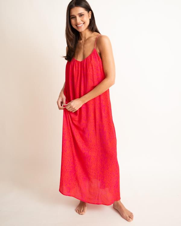 sam friday Midi Dress Animal Pink