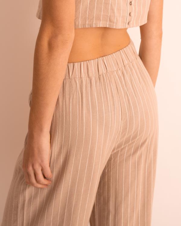 Sam Friday Stripe Linen Pants Nougat