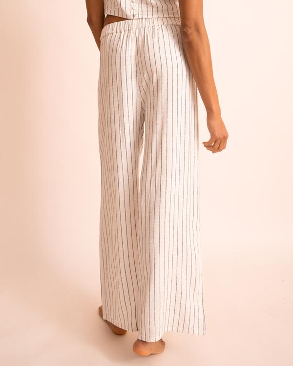Sam Friday Stripe Linen Pants Pearl