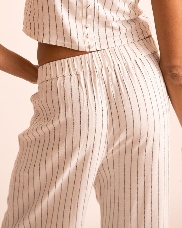 Sam Friday Stripe Linen Pants Pearl