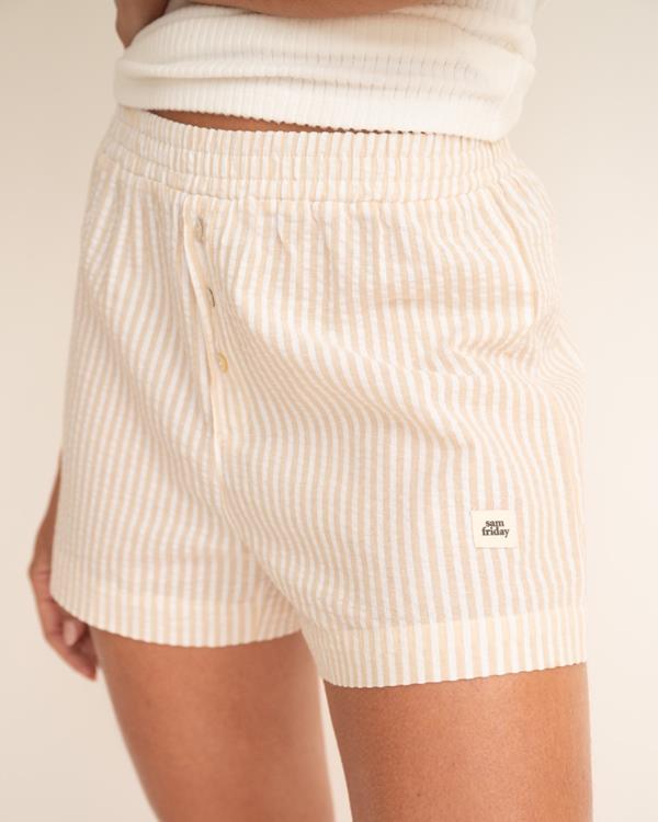 Sam Friday Stripe PJ Shorts Antique Stripe