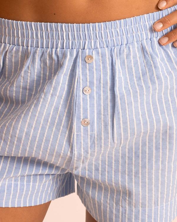Sam Friday Stripe PJ Shorts French Blue