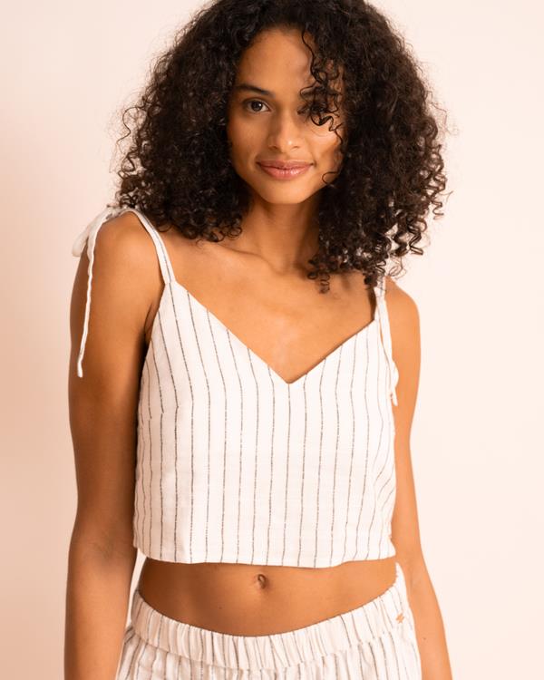 sam friday Stripe Spaghetti Top Pearl