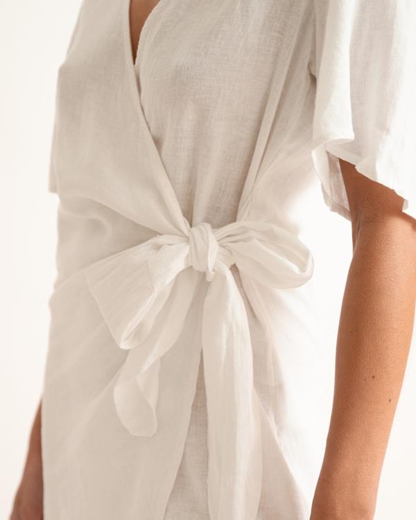 Sam Friday Wrap Dress Offwhite