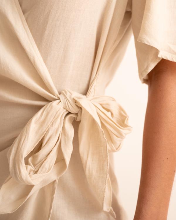 Sam Friday Wrap Dress Sand