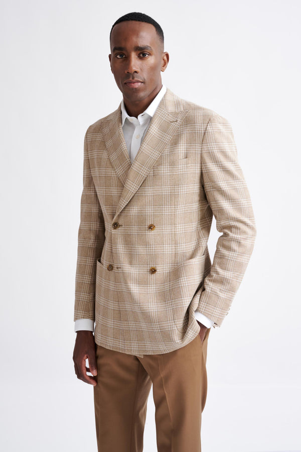 scabal Beige Wool & Cotton Kenton Jacket Amalfi Trend