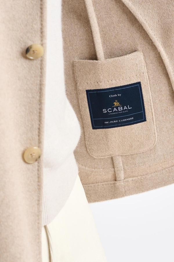 Scabal Brown 100% Cashmere Chelsea Shirt Jacket Zeus