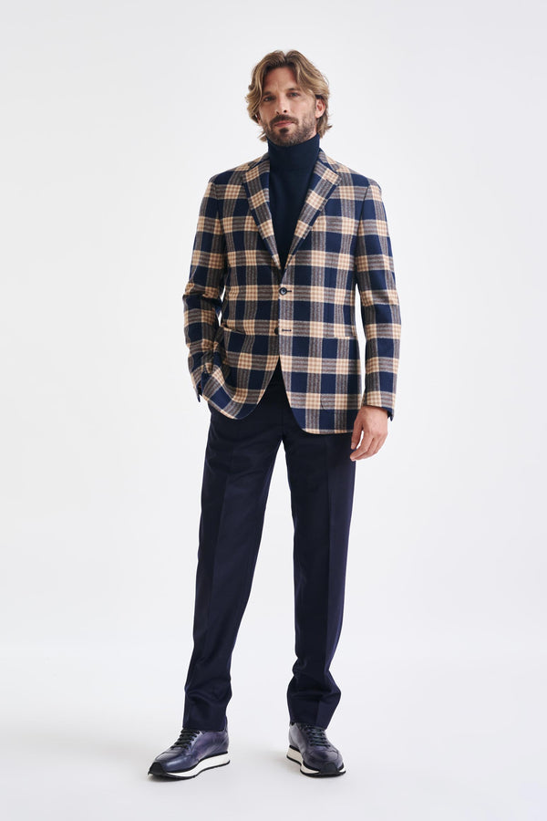 Scabal Dark Blue Wool & Cashmere Kenton Jacket Escape