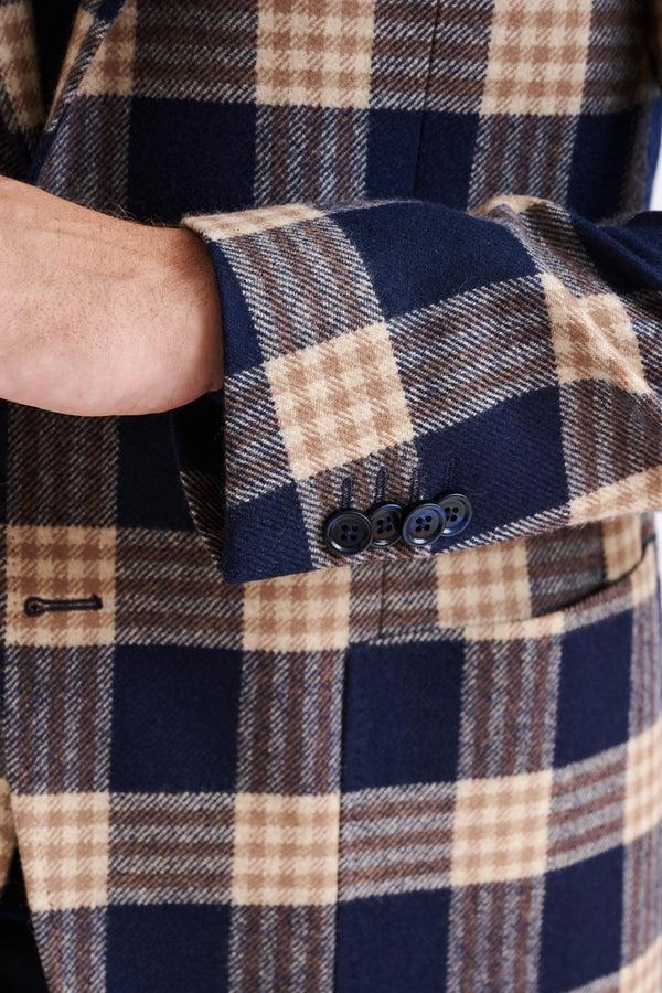 Scabal Dark Blue Wool & Cashmere Kenton Jacket Escape