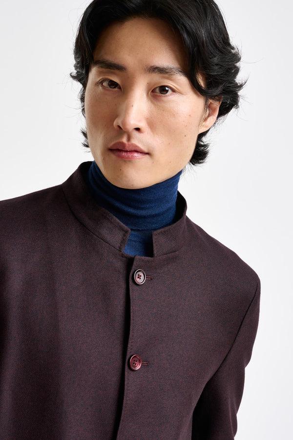 Scabal Dark Brown Wool Chelsea Shirt Jacket Harmony