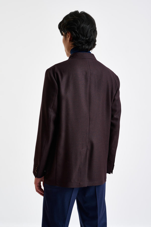 Scabal Dark Brown Wool Chelsea Shirt Jacket Harmony