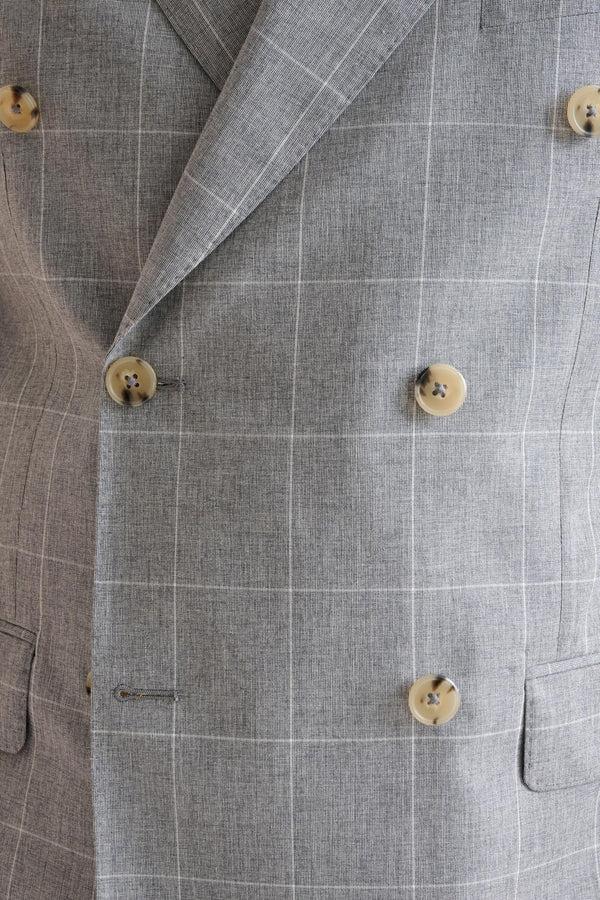Scabal Grey Check Wool & Cotton Kenton Jacket Lifestyle