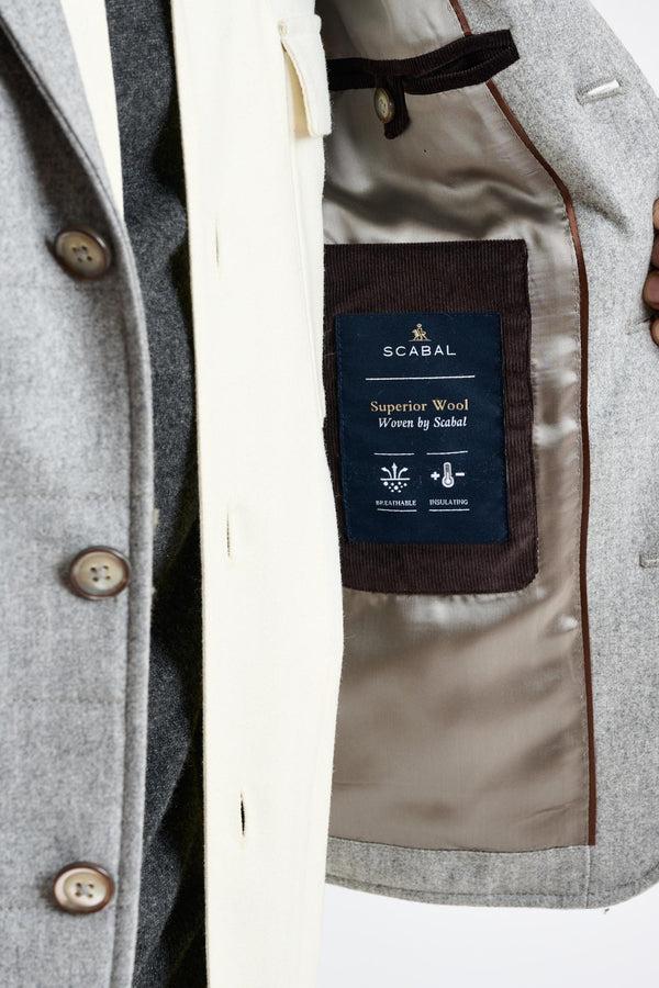 Scabal Grey Super 100's Wool Keswick Waistcoat Flannel Saxony