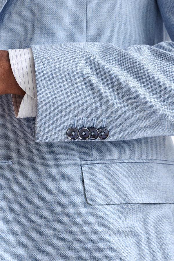 Scabal Light Blue Wool & Cotton Kenton Jacket Lifestyle