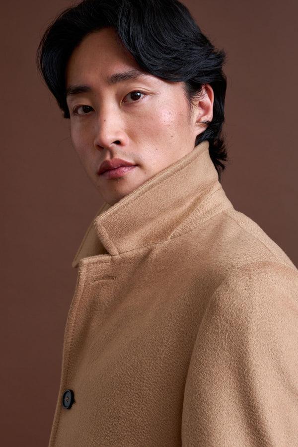 Scabal Light Brown 100% Cashmere Sheffield Overcoat Zeus