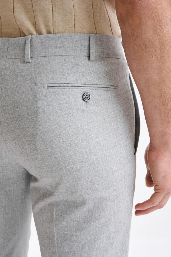 Scabal Light Grey Wool & Cotton Farley Trousers Lifestyle