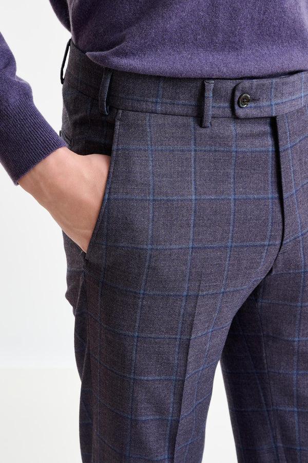 Scabal Light Purple Super 130's Wool Farley Trouser Hybrid