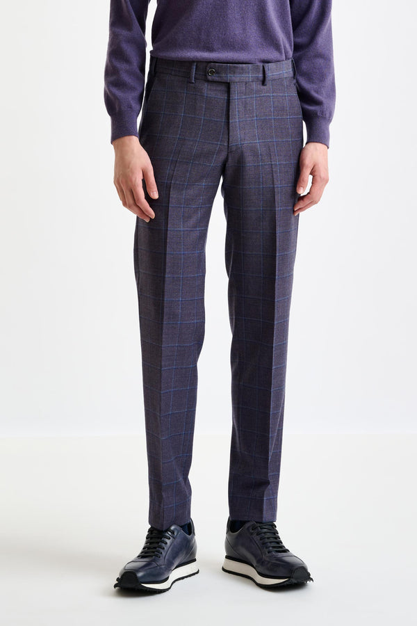 scabal Light Purple Super 130's Wool Farley Trouser Hybrid