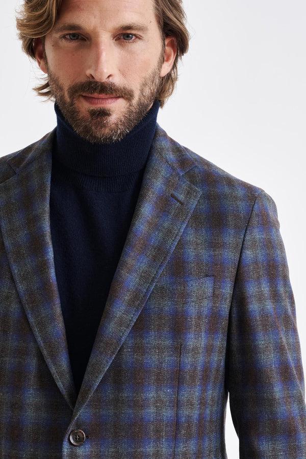 Scabal Medium Blue Wool & Cashmere Kenton Jacket Escape
