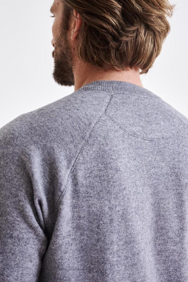Scabal Mid-Grey Melange 100% Cashmere Bakewell Hoodie