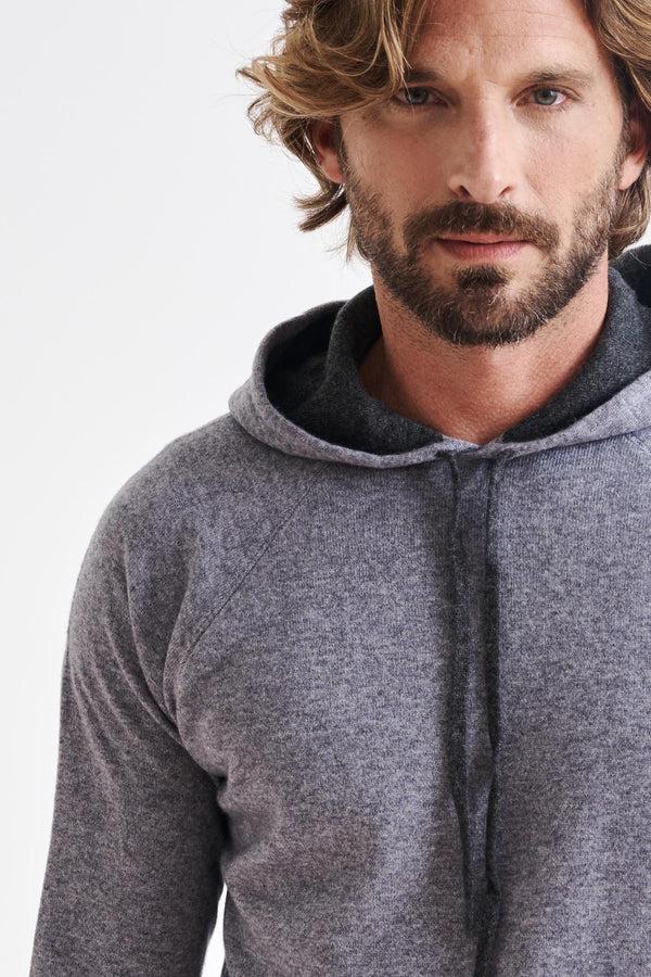 Scabal Mid-Grey Melange 100% Cashmere Whitby Crewneck Sweater