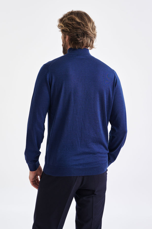 Scabal Neptune Cashmere & Silk Repton Fullzip Sweater