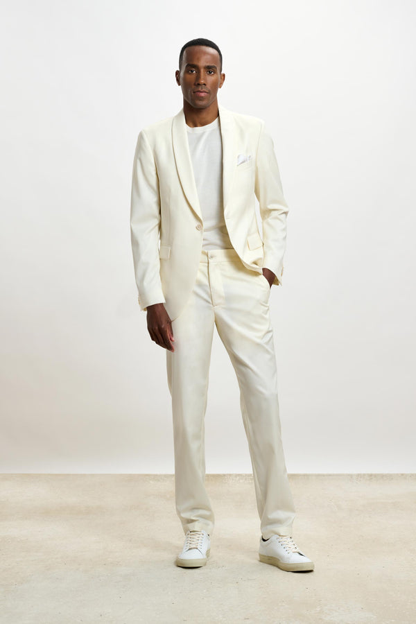 Scabal Off-White Perth Drawstring Trousers New Deluxe