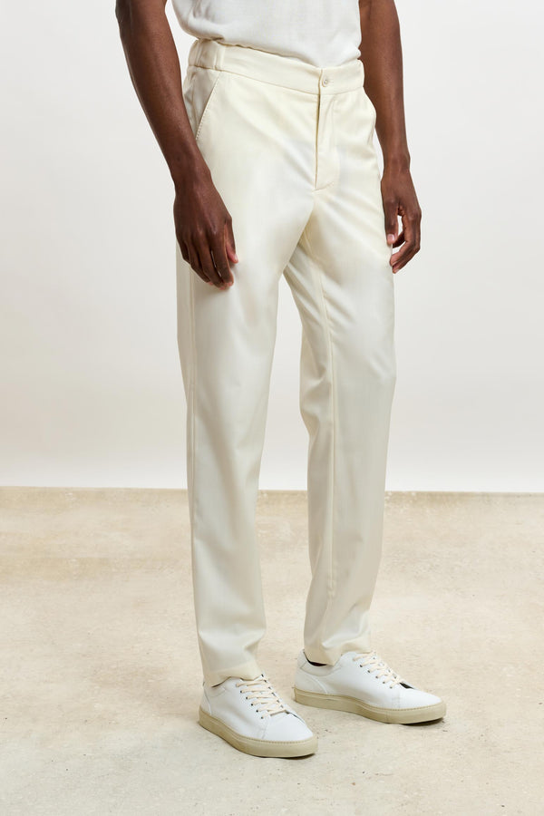 scabal Off-White Perth Drawstring Trousers New Deluxe