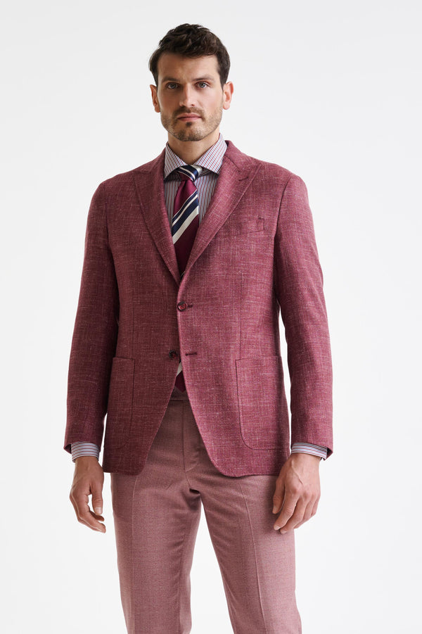 scabal Raspberry Wool & Silk Kenton Jacket Amalfi Trend