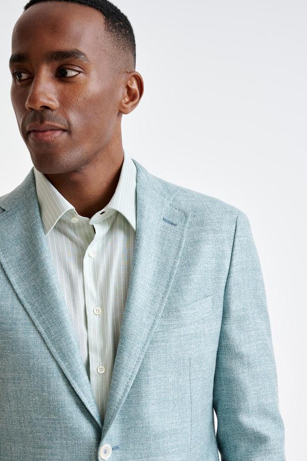Scabal Sage Green Silk & Linen Kenton Jacket Amalfi Trend