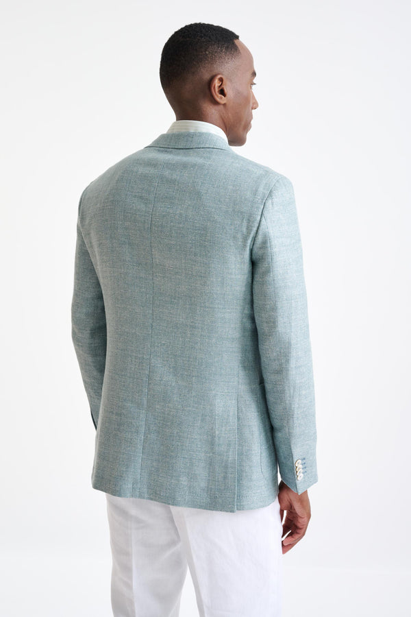 Scabal Sage Green Silk & Linen Kenton Jacket Amalfi Trend