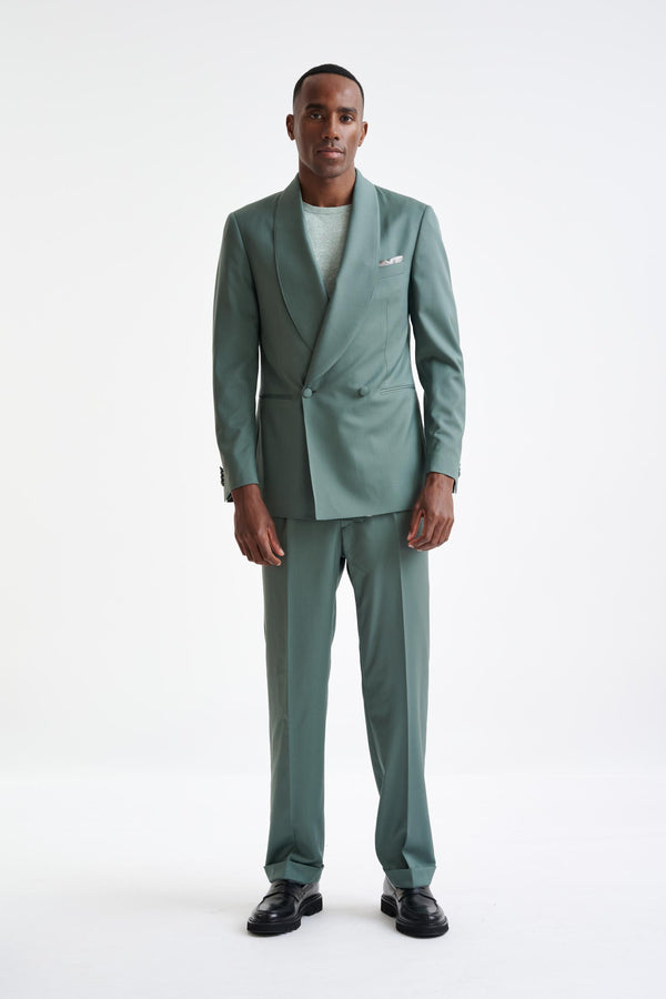 scabal Sage Green Super 100's Wool Soho Jacket New Deluxe