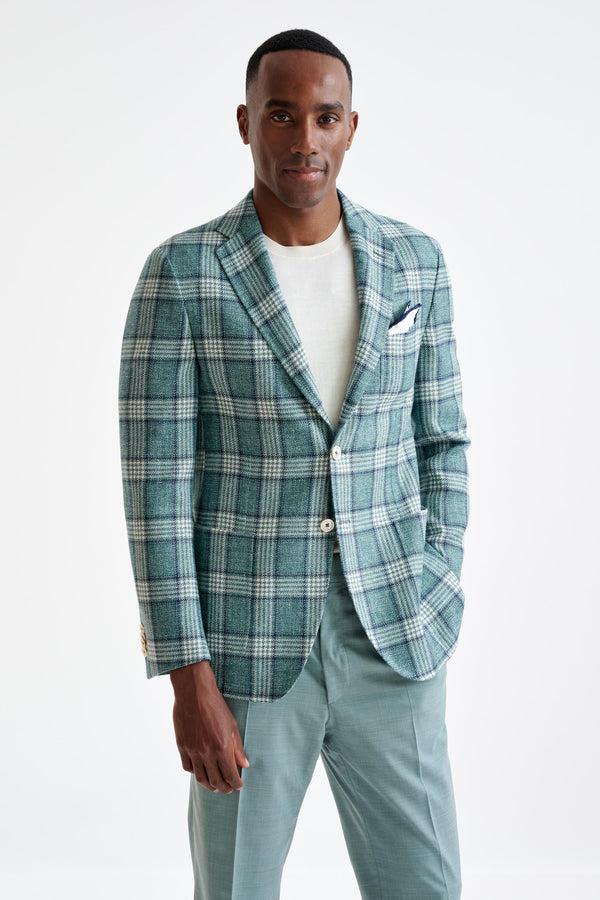 scabal Sage Green Wool & Linen Kenton Jacket Amalfi Trend